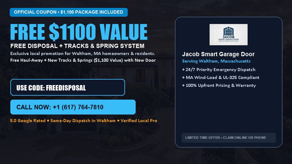 Jacob Smart Garage Door FREE Haul-Away & Heavy-Duty Tracks with New Door